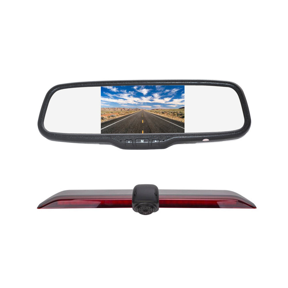 Reverse Camera & 5 Inch Clip-on Mirror Monitor for Volkswagen VW Crafter Van (2017-2020)